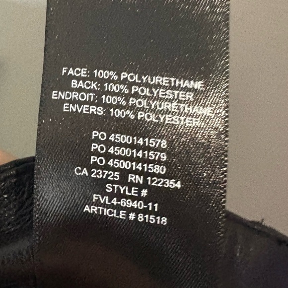 Wilfred by Aritzia size small Black Faux Leather straight leg high rise pants - Picture 10 of 10